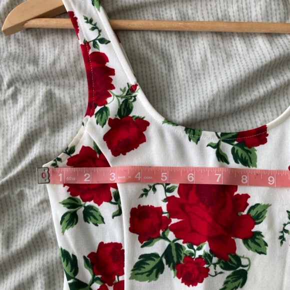 H&M Divided Rose Red and White Small US 6 Sized Skater Dress - Picture 9 of 14